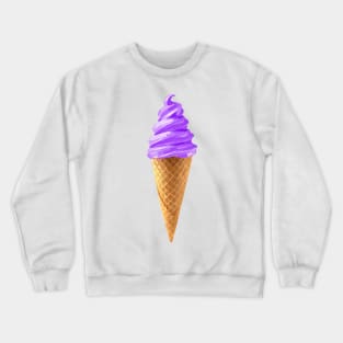 Lavender Purple Soft Serve Ice Cream Cone Crewneck Sweatshirt